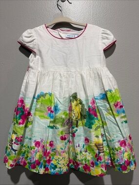 Mayoral White Dress with Floral Lake Print size 24 month